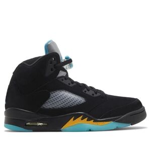 Air Jordan 5 Black and Teal Sneakers Size 18